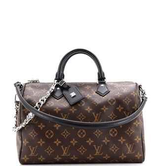 Louis Vuitton Dark Speedy Soft Bandouliere Bag Monogram Canvas 30