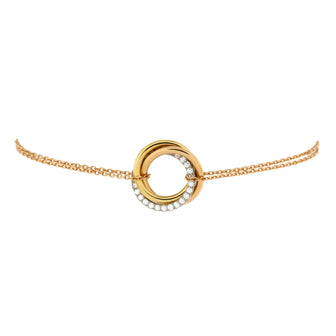 Cartier Trinity Chain Bracelet 18K Tricolor Gold and Diamonds