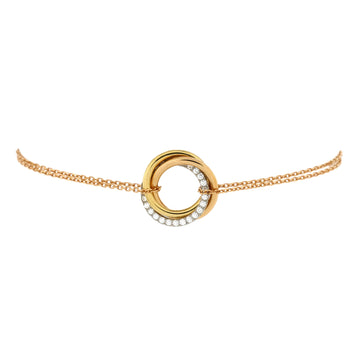 Cartier Trinity Chain Bracelet 18K Tricolor Gold and Diamonds