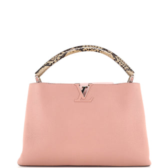 Louis Vuitton Capucines Bag Leather with Python MM