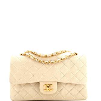 Chanel Vintage Classic Double Flap Bag Quilted Lambskin Medium