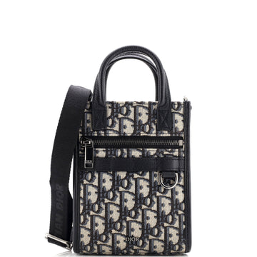 Christian Dior Safari North South Convertible Tote Oblique Canvas Mini