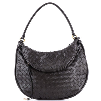 Bottega Veneta Gemelli Shoulder Bag Intrecciato Leather Medium