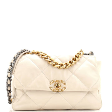 Chanel 19 Flap Bag Quilted Leather Large