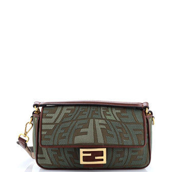 Fendi Baguette NM Bag Fish-Eye FF Embroidered Canvas Medium