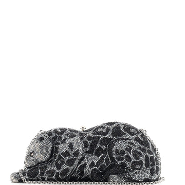 Judith Leiber Panther Minaudiere Crystal