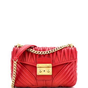 Miu Miu Biker Chain Shoulder Bag Matelasse Leather