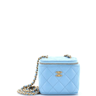 Chanel Pearl Crush Vanity Case with Chain Quilted Lambskin Mini