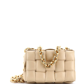 Bottega Veneta Cassette Chain Crossbody Bag Padded Maxi Intrecciato Leather