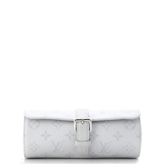 Louis Vuitton 3 Watch Case Monogram Taigarama