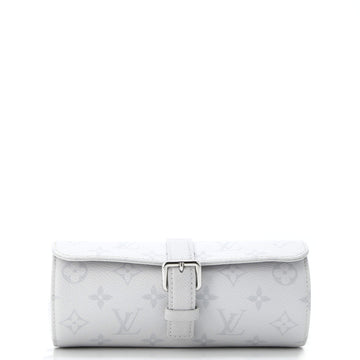 Louis Vuitton 3 Watch Case Monogram Taigarama