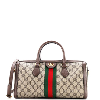 Gucci Ophidia Boston Bag GG Coated Canvas Medium