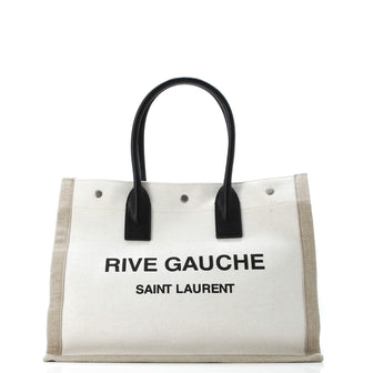 Saint Laurent Rive Gauche Shopper Tote Canvas Small