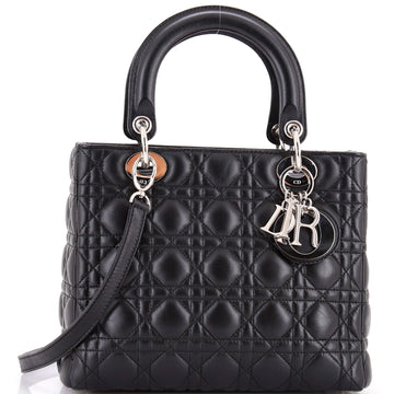 Christian Dior Vintage Lady Dior Bag Cannage Quilt Lambskin Medium
