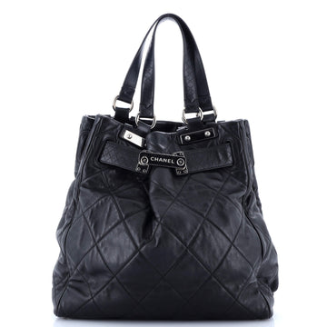 Chanel Paris-Londres Door Latch Tote Quilted Leather Large