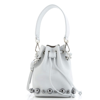 Fendi Mon Tresor Bucket Bag Embellished Leather Mini