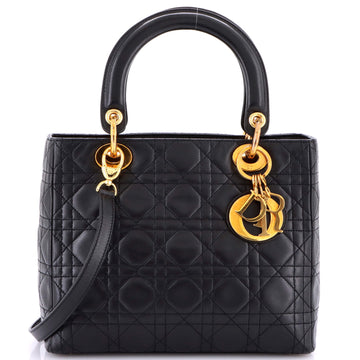 Christian Dior Vintage Lady Dior Bag Cannage Quilt Lambskin Medium