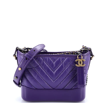 Chanel Gabrielle Hobo Chevron Aged Calfskin Small