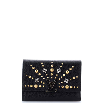 Louis Vuitton Capucines Wallet Leather with Embellished Detail Compact