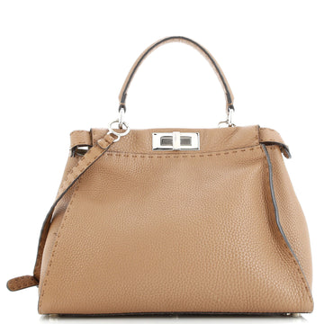 Fendi Selleria Peekaboo Bag Rigid Leather Regular