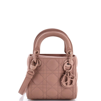 Christian Dior Ultra Matte Lady Dior Chain Bag Cannage Quilt Calfskin Mini