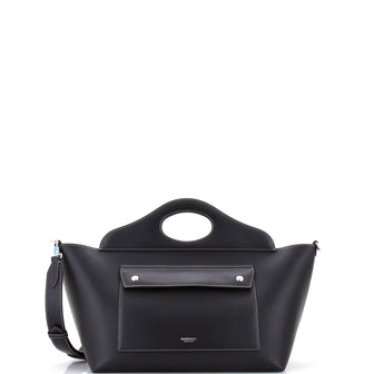 Burberry Soft Pocket Tote Leather Small