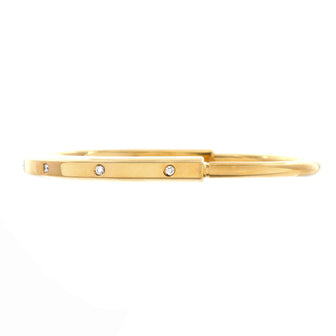 Tiffany & Co. Lock Bangle Bracelet 18K Yellow Gold with Diamonds