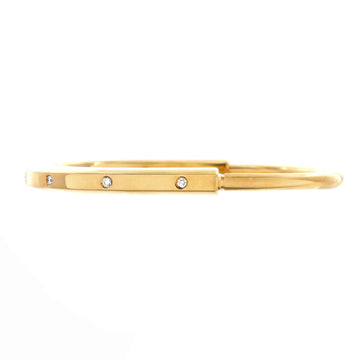 Tiffany & Co. Lock Bangle Bracelet 18K Yellow Gold with Diamonds