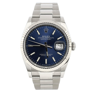 Rolex Oyster Perpetual Datejust Automatic Watch Stainless Steel and White Gold 36