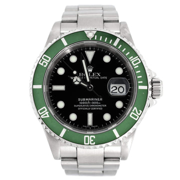 Rolex Oyster Perpetual Submariner Kermit Date Automatic Watch Stainless Steel 40