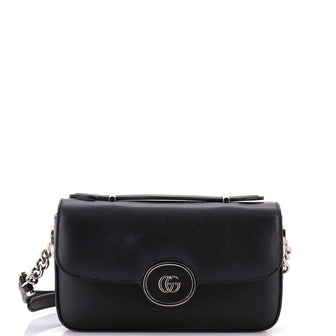 Gucci Petite GG Flap Shoulder Bag Leather Small
