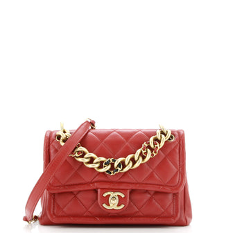 Chanel Linked In CC Chain Flap Bag Quilted Lambskin Small