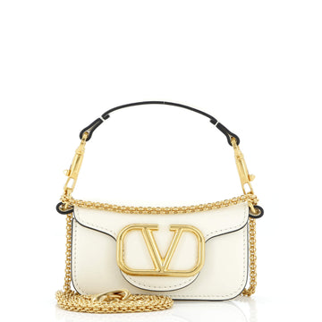 Valentino Garavani VLogo Loco Flap Shoulder Bag Leather Mini