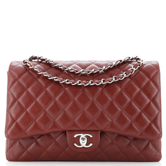 Chanel Classic Double Flap Bag Quilted Caviar Maxi