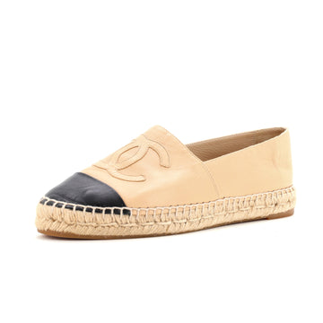 Chanel Women's CC Cap Toe Espadrilles Leather