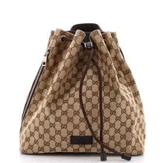 Gucci Drawstring Backpack GG Canvas Medium