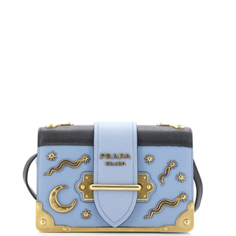 Prada Cahier Crossbody Bag Embellished Leather Small