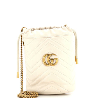 Gucci GG Marmont Bucket Bag Matelasse Leather Mini