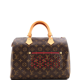 Louis Vuitton Speedy Handbag Perforated Monogram Canvas 30