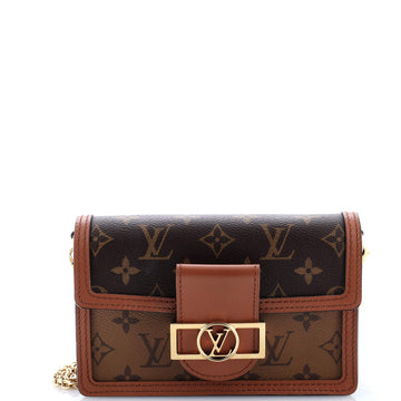 Louis Vuitton Dauphine Chain Wallet Reverse Monogram Canvas