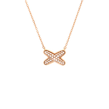 Chaumet Jeux de Liens Pendant Necklace 18K Rose Gold with Diamonds