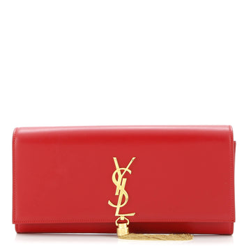 Saint Laurent Classic Monogram Tassel Clutch Leather Long