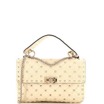 Valentino Garavani Rockstud Spike Flap Bag Quilted Leather Medium