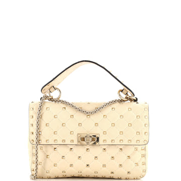 Valentino Garavani Rockstud Spike Flap Bag Quilted Leather Medium