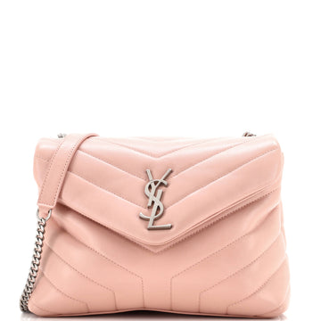 Saint Laurent Loulou Shoulder Bag Matelasse Chevron Leather Small