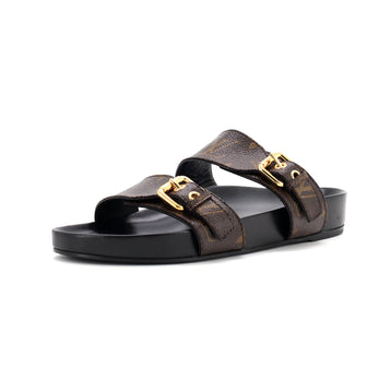 Louis Vuitton Women's Bom Dia Flat Mules Monogram Canvas