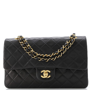 Chanel Vintage Classic Double Flap Bag Quilted Lambskin Medium