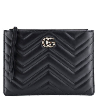 Gucci GG Marmont Multi-Use Bag Pouch Matelasse Leather Small