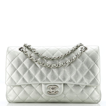 Chanel Classic Double Flap Bag Quilted Metallic Calfskin Medium