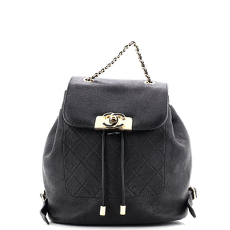 Chanel Data Center CC Flap Backpack Quilted Caviar Medium